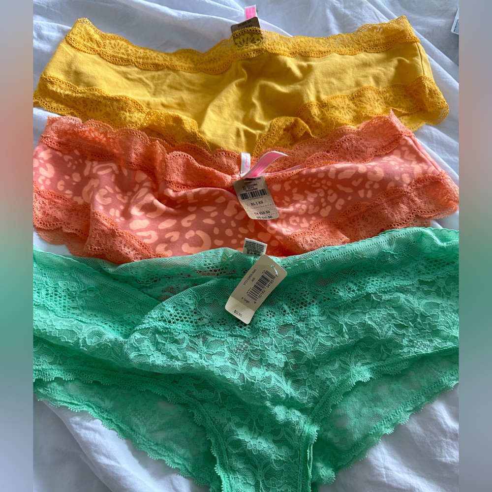 PINK and AERIE XL Panty Underwear (3 cheekies) Lot New with Tags